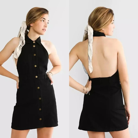 Free People Sami Mini Dress In Black Size XL NWOT $ $108 - Picture 1 of 10